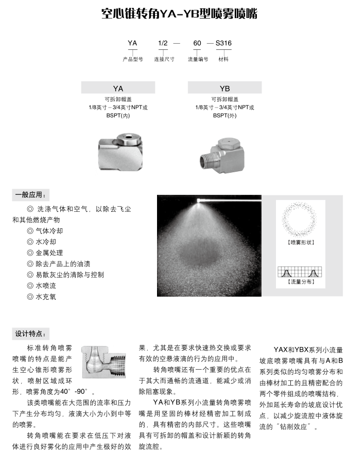 空心錐YB可拆卸噴嘴參數